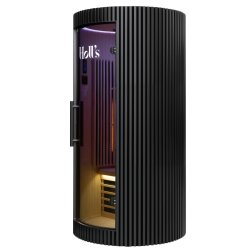 Sauna Moon Infrar&oslash;d Rund 1 plads Sort Holls